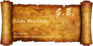 Gion Bettina névjegykártya